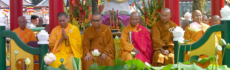 Monks - Blessing the new Arhat Garden